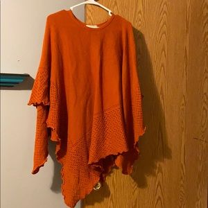 Inverni Italian Wool Poncho Shawl One Size